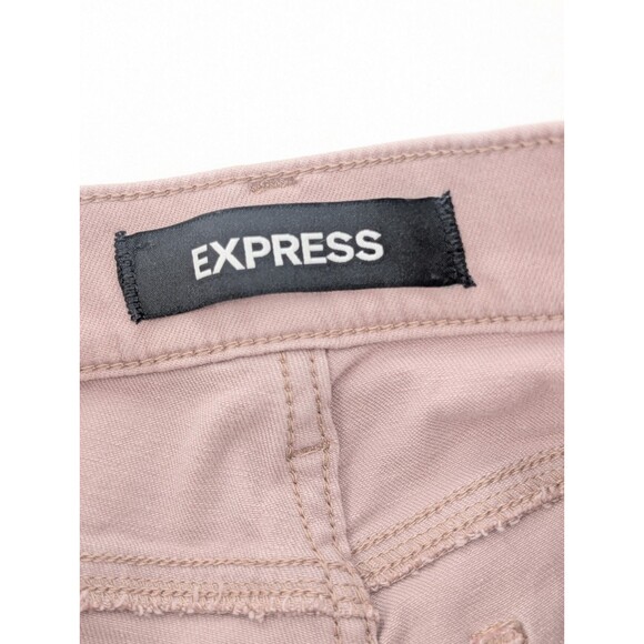 Express Pink Stretch + Super Soft Ankle Legging Mid Rise Distressed Size 0 Reg - Picture 3 of 8